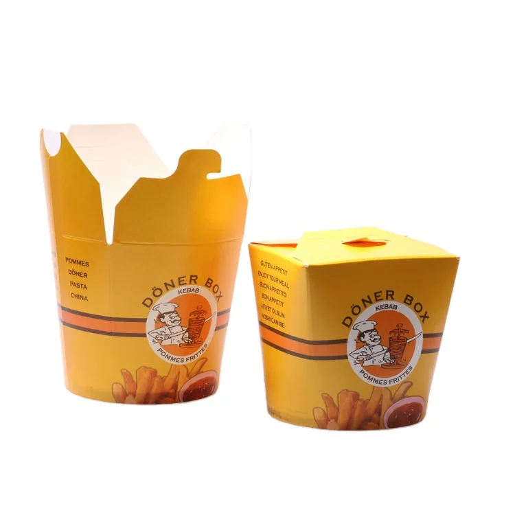 14oz 16oz 26oz 32oz Customer Logo Chinese Noodle Box , Doner Box ,Kebab Box