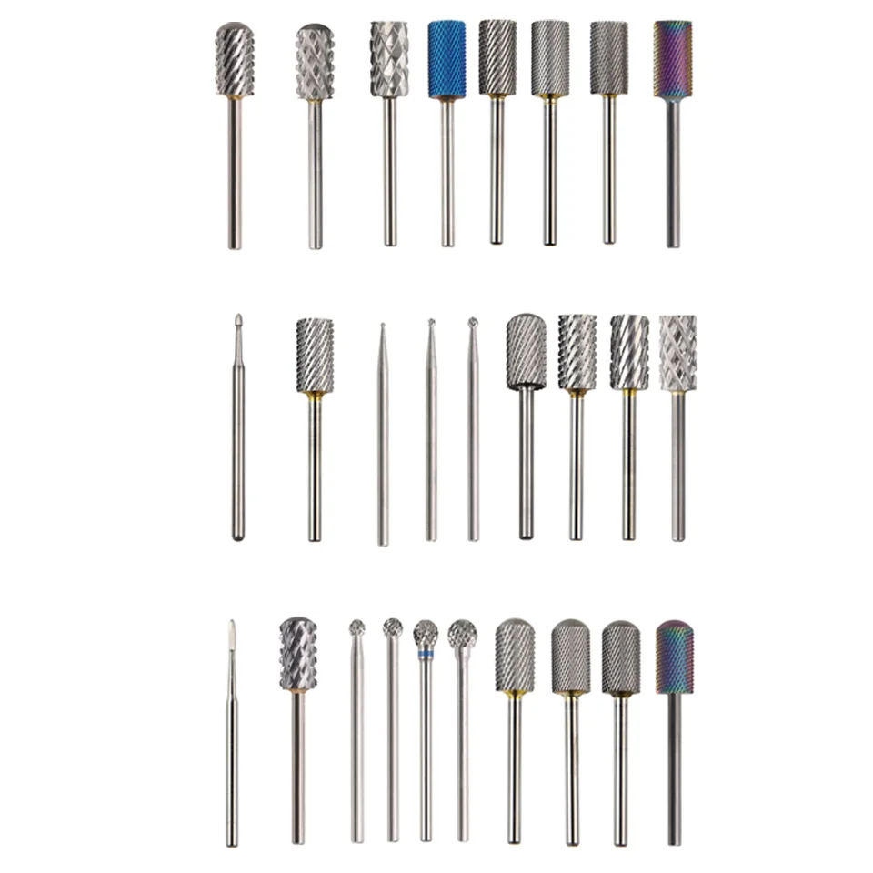 Manicure Pedicure Polish Tool Burr Grinding Cuticle Tungsten Carbide Nail Drill Bit
