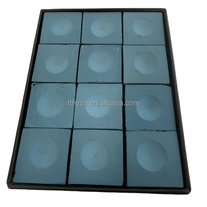 Brand customization Blue Square Chalk for snooker cue pool cue Nodust chalk oil chalk