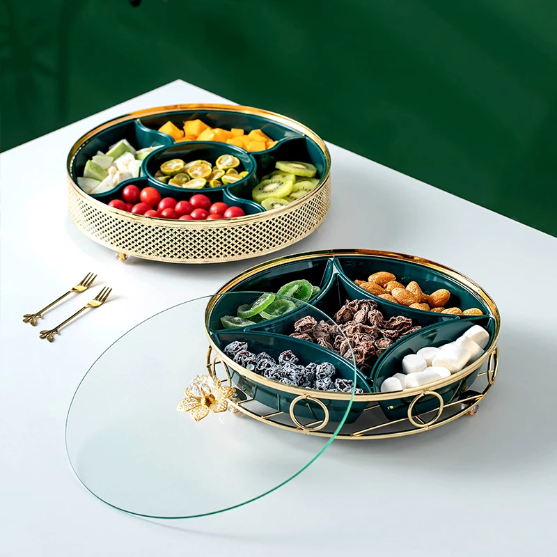 OSBORN Light luxury fruit plate creative dried fruit platter home snack box on living room coffee table