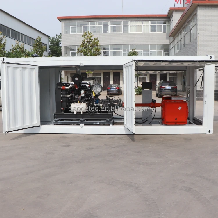 Контейнерный Тип 120 кВт дизельный двигатель Cummins 114 л/мин 500 бар нагнетательный насос высокого давления для струйной затирки