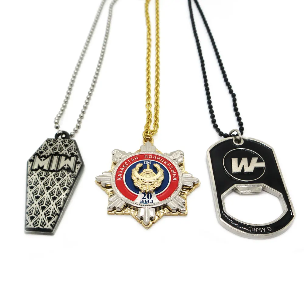 Personalised Custom 2D 3D Gold Silver Brass Cute Pet Dog Tag id Necklace Dog Name Tag Chain