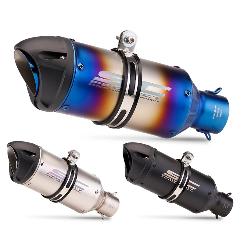 Universal Motorcycle Exhaust System Tube 51MM Motorcycle Exhaust Muffler Stainless Steel Escapes Pipe