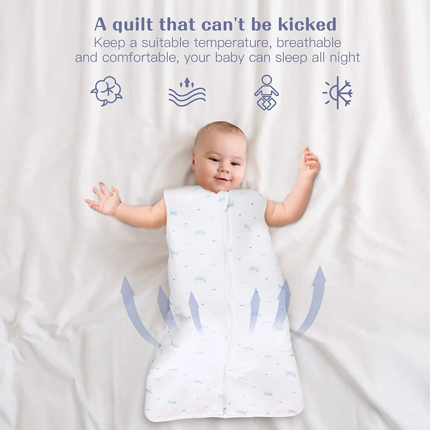 
E-commerce supplier restcloud baby sleep bag baby blanket swaddle sleeping bag mummy bags for baby decke 