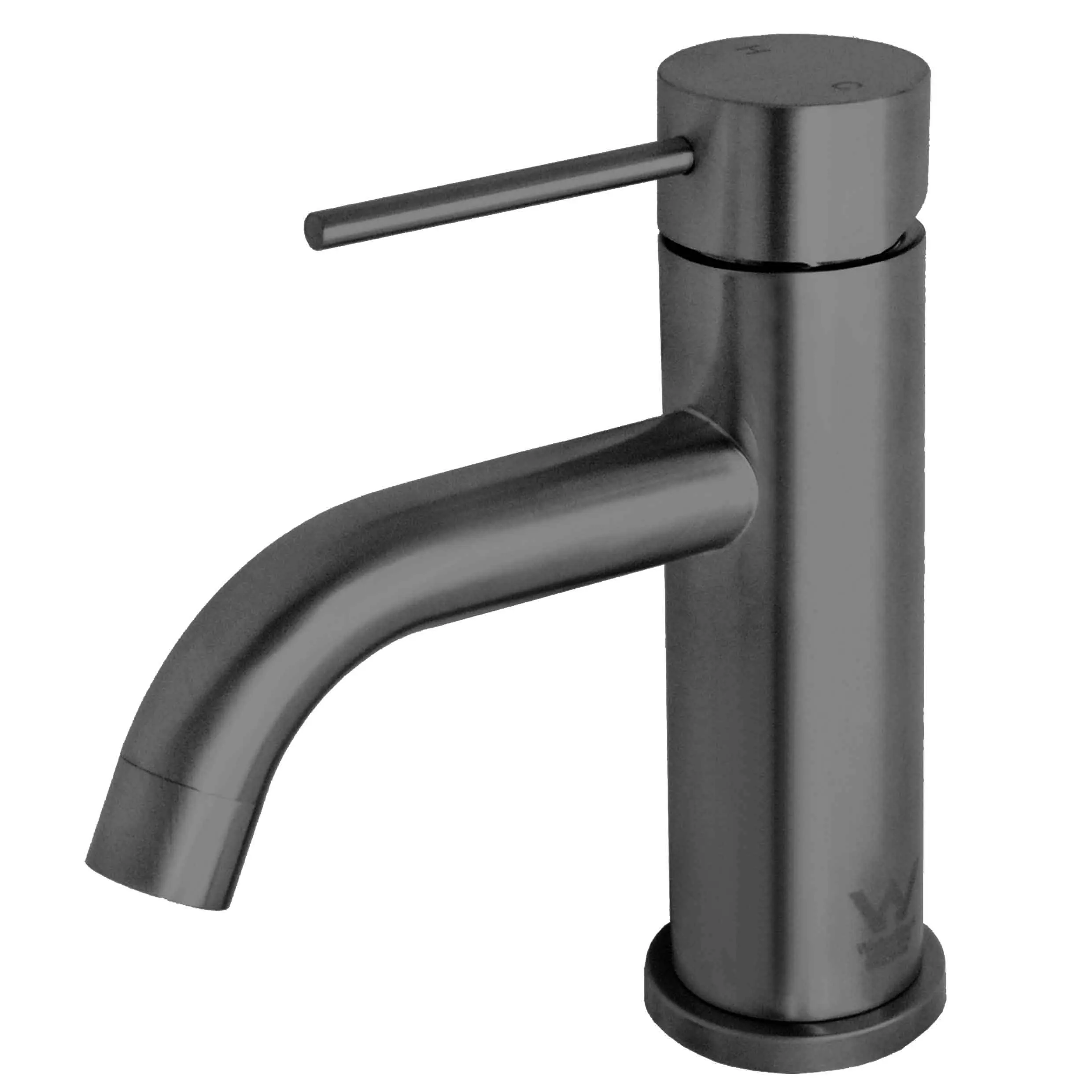 Factory Supply Australia Watermark Gun Metal Round Curved Spout Bathroom Faucets Mixers & Taps Basin Mixer Faucet