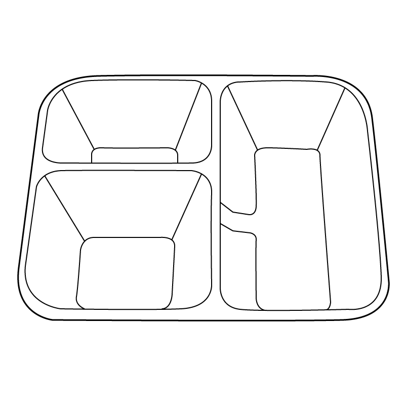 3 compartment disposable food containers one time  carry out containers with clear lid disposable food container pp