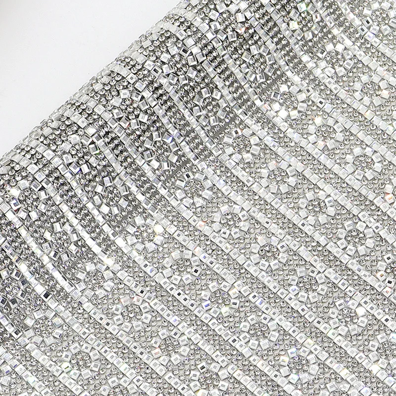 DIY Accessories Self-Adhesive Mesh Stick-on Crystals Metal Laser Sheet Luggage Accessories Rhinestone Patch Diamond Sticker