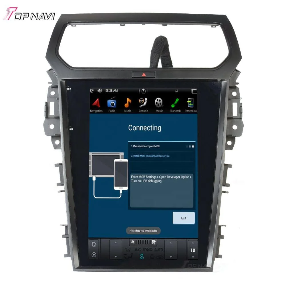 12.1 Inch Android Auto DVD Multimedia Player Tesla-Style Video GPS Navigation For Ford Explorer 2013 -2019  Radio Stereo DVD GPS