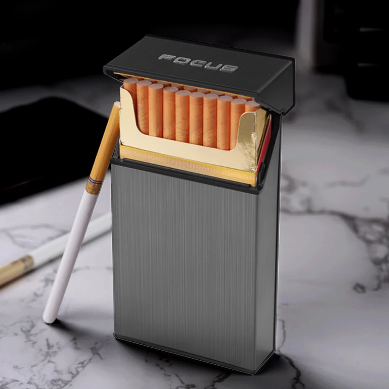 Slim Aluminum Cigarette holder storage cigarette case  for whole pack king size cigarette