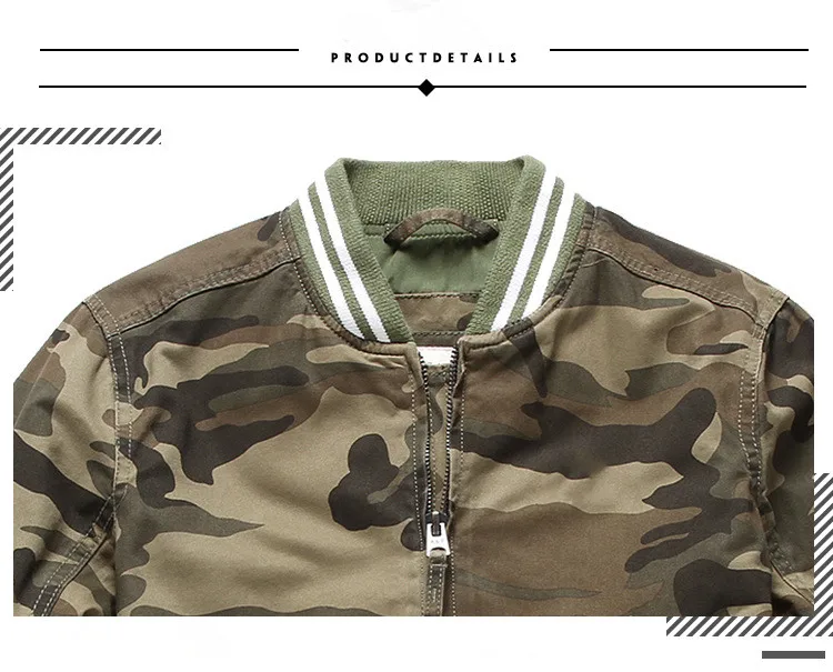 Wholesale hot sale high quality winter jacket camo print mens bomber jacket