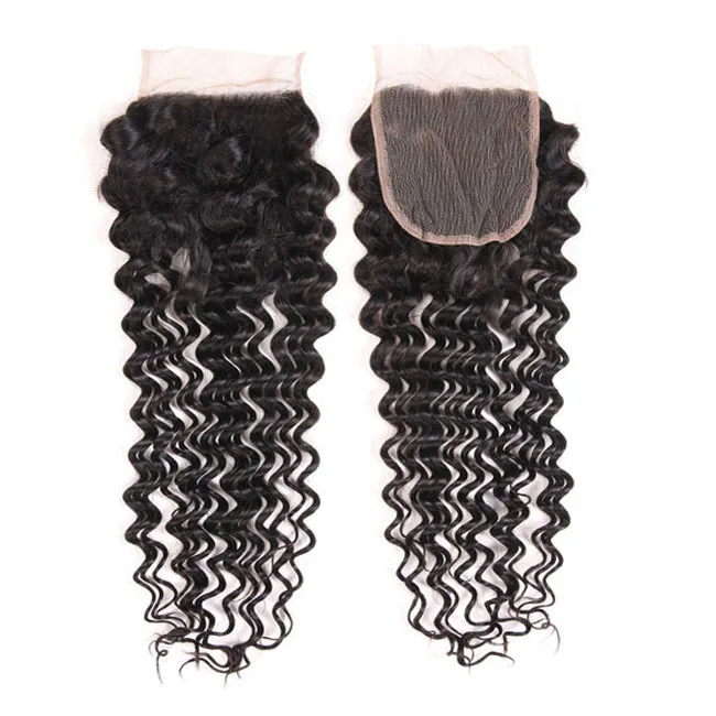 
Deep Wave Hair Extension Weave 9A Grade Peruvian Virgin Deep Wave With Frontal Human Hair Bundles Vendors With Lace Closure 