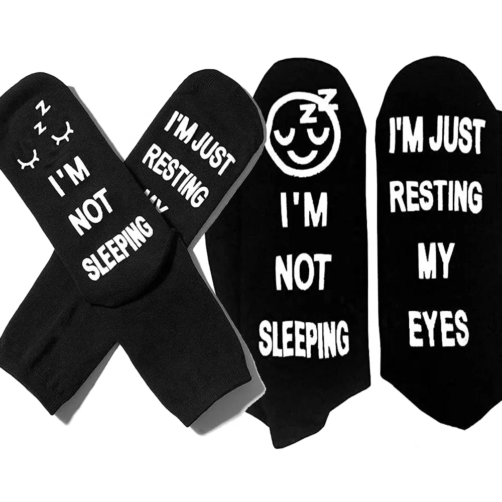 Cowinner I am Not Sleeping I am Just Resting My Eyes Socks Funny Dad Gifts Novelty Socks Gifts for Dad Grandpa