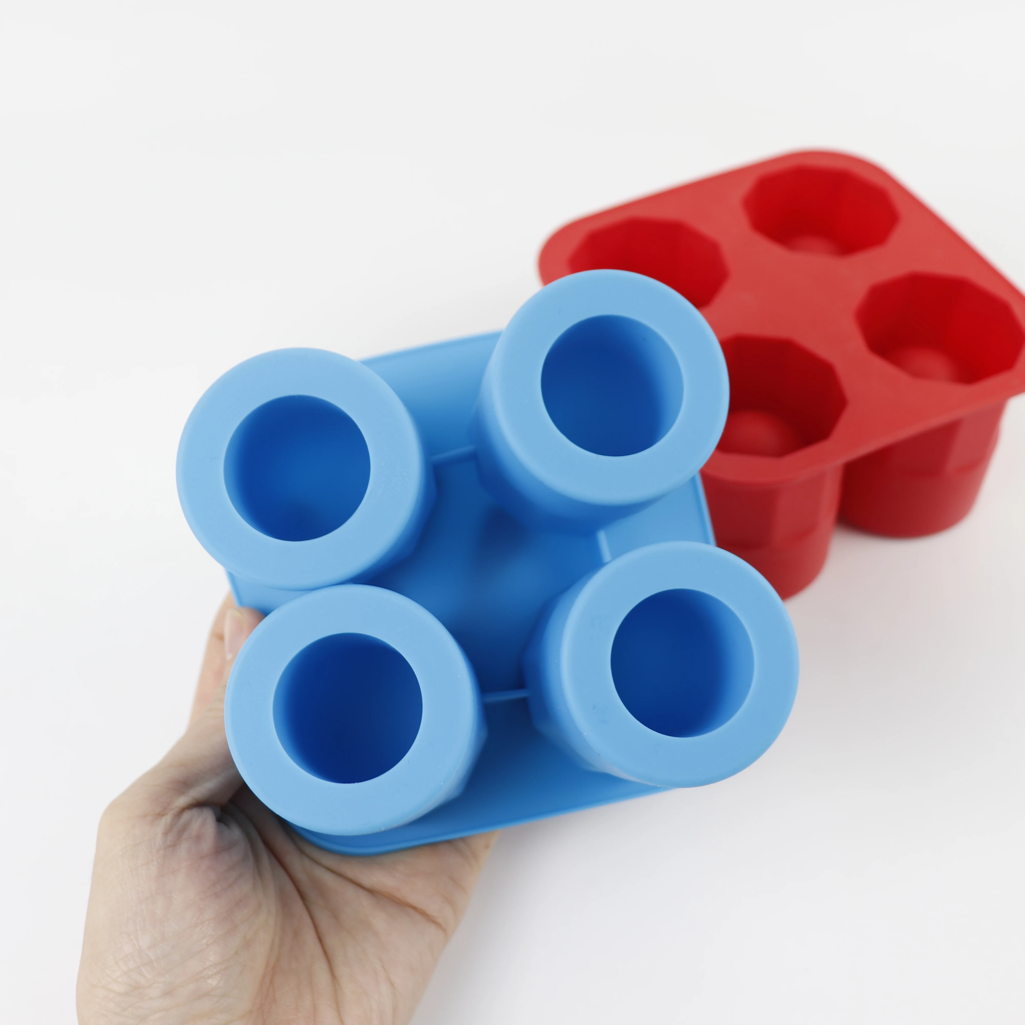 food grade silicone 3D 4 cups martini ice cup  silicone shot glasses ice  mold