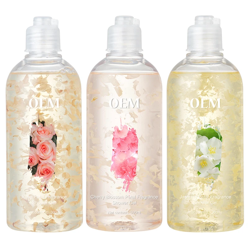 OEM/ODM мягкая формула, пена B ody, гель для душа с лепестками лаванды