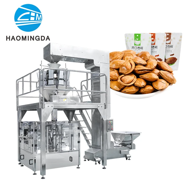 Fully Automatic Almond Sunflower Seeds Small Snacks With Licorice Vertical Packaging Machine With Weighing And Feeding