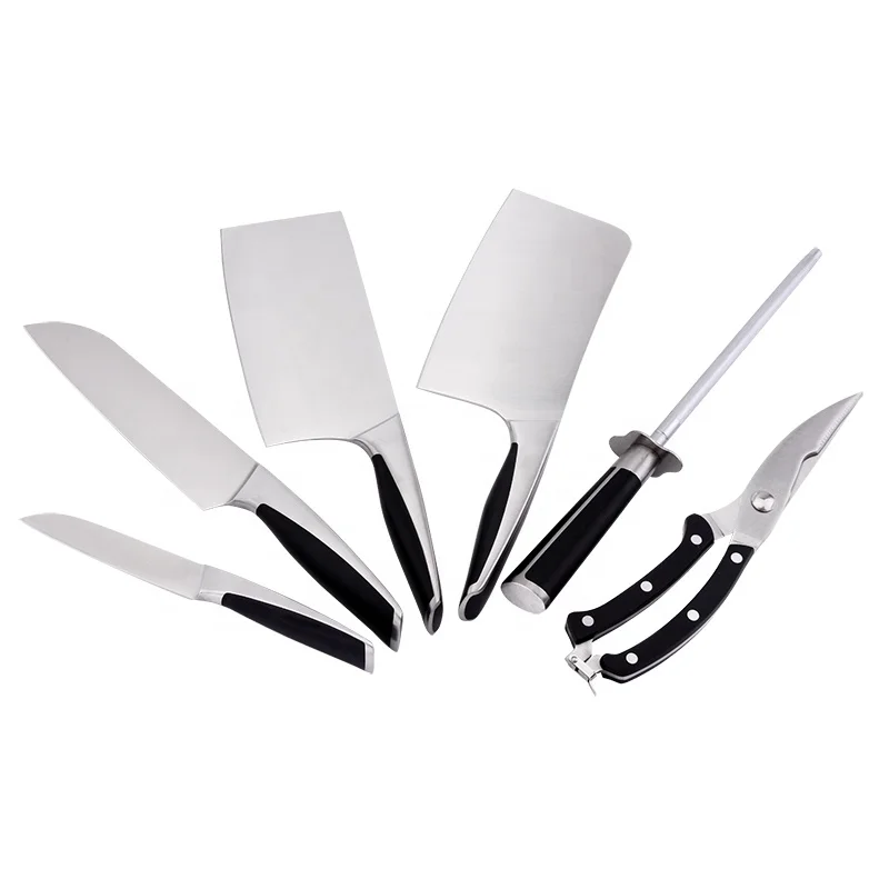 Factory OEM 7 pcs stainless steel chef knives kitchen set professional