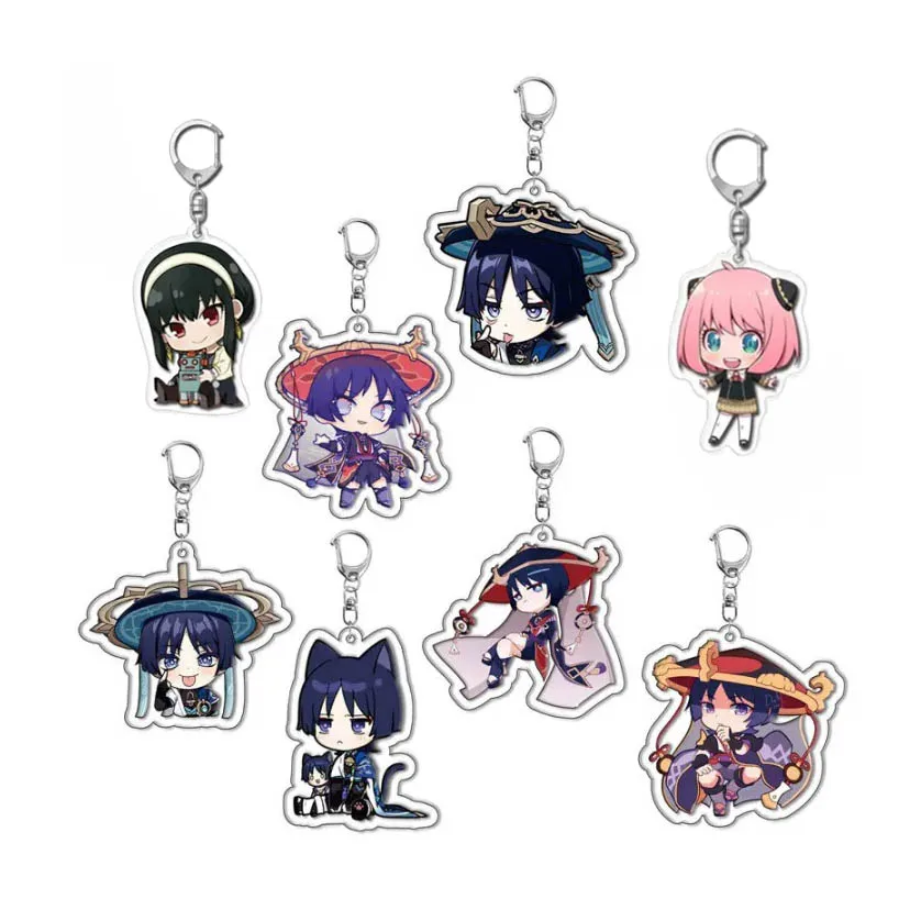 Custom Logo Clear Key Chains Promotional Acrylic Plastic Keychains with Your Design