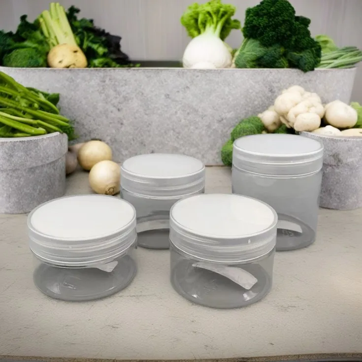 High Quality 50ml 60ml 80ml 100ml 120ml Transparent Face Cream Jar Plastic PET Jar With Caps