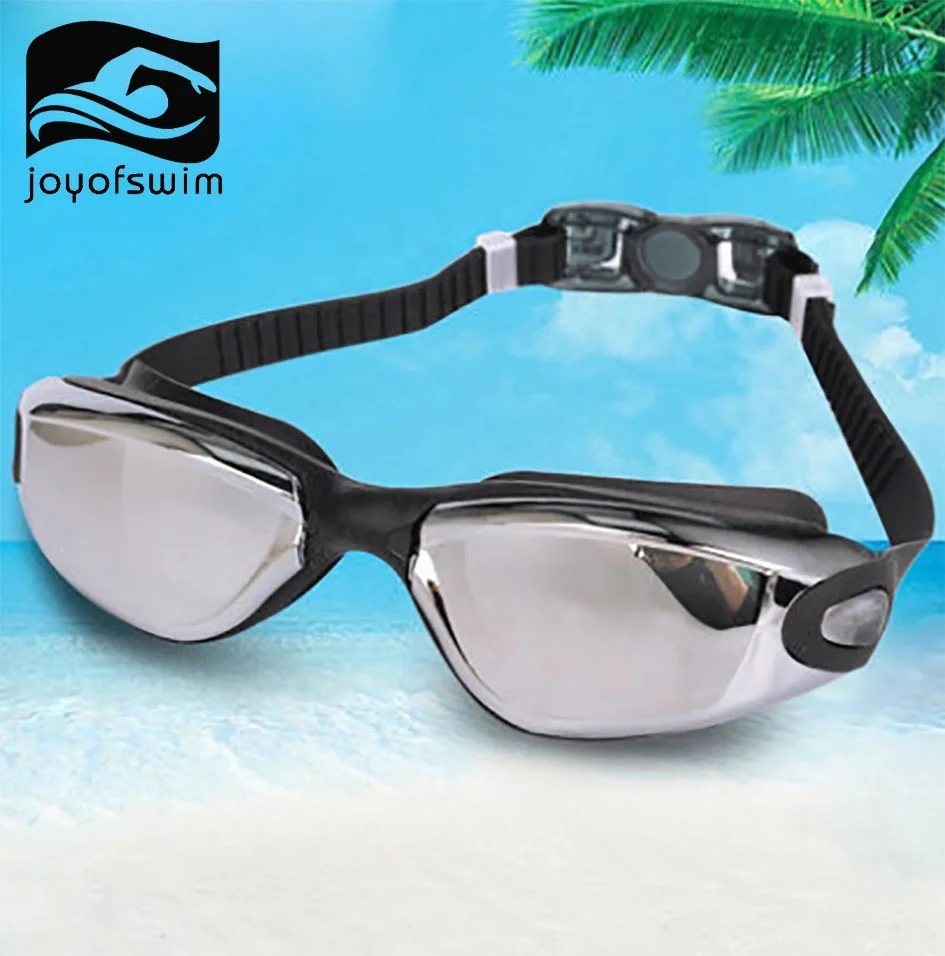 waterproof leak-proof clear cozy adult - rimmed conjoined anti fog UV protection swimming glasses