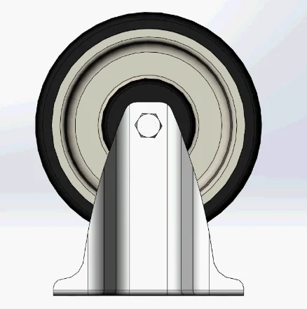 Industry Heavy Duty 5 inch Rubber Caster Wheel with Steel Total Brake Double Ball Bearing 250-300kg Load Capacity