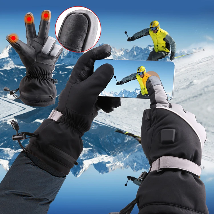 Leather Heat Resistant Heating Limited Ski Glove Heating Wire For Gloves