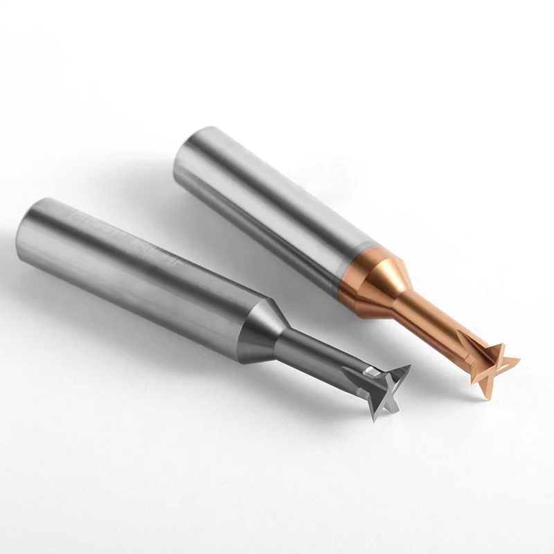 Custom cemented carbide dovetail groove milling cutter custom tungsten steel taper Angle set non-standard T shaped R chamfering