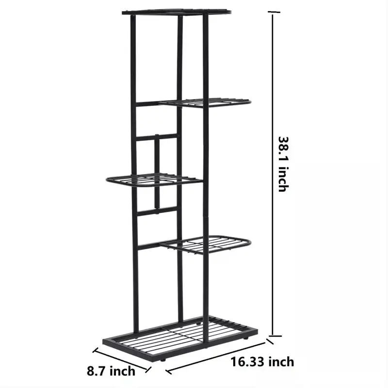 Customization Metal Flower Plant Stand for Living Room 5 Tier Metal Outdoor Corner Shelf Flower Display Stand