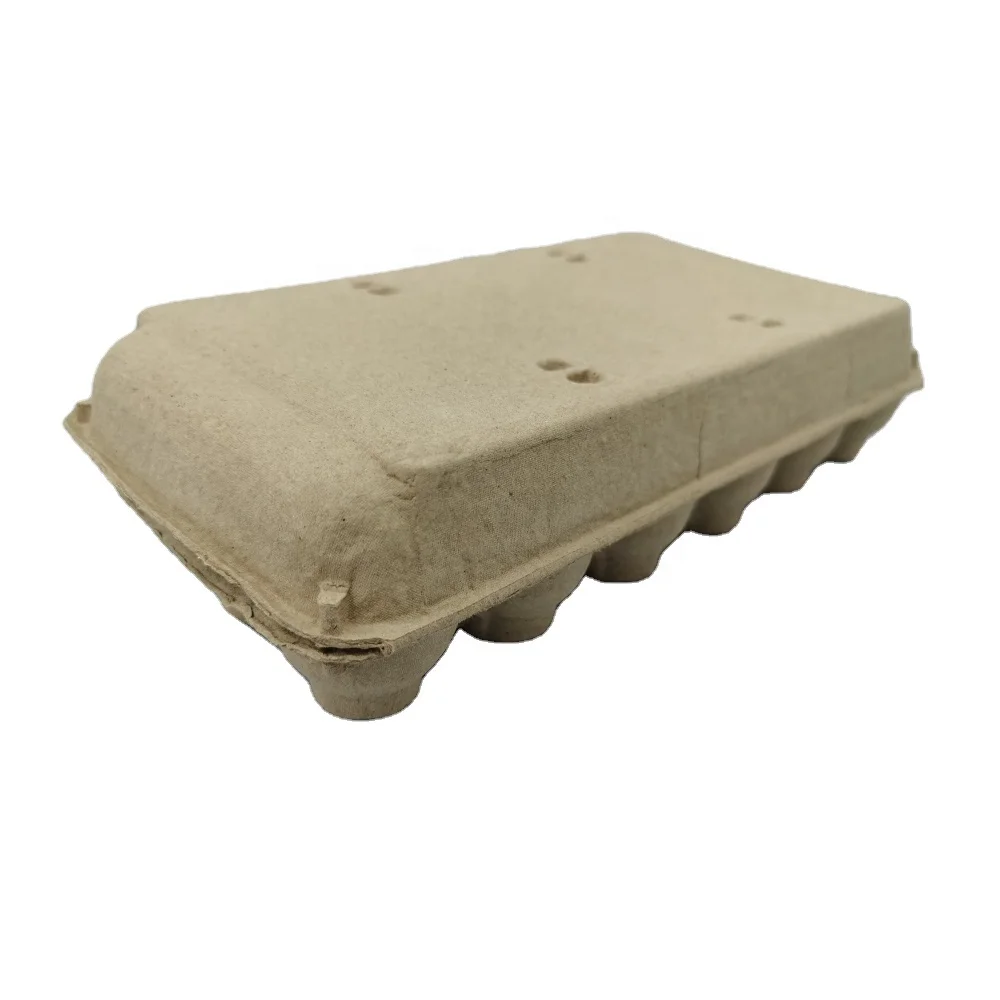 Best Selling Custom Bio-degradable 6/ 10 /12/ 15/ 30 cells Pulp egg cartons for chicken eggs