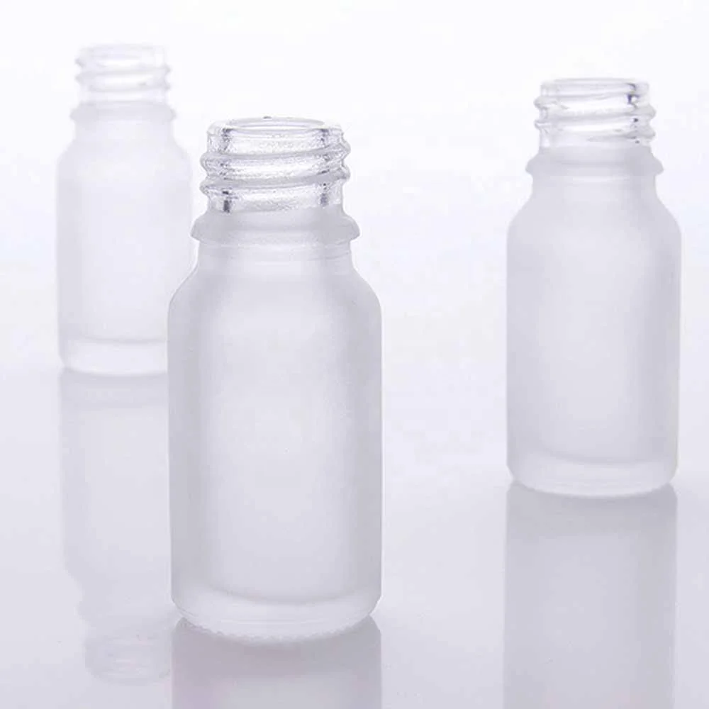Hot sale Wholesale Price Glass Dropper Bottle for Cosmetic oil Packaging Luxury Frosted Clear with gold screw cap size 30ml