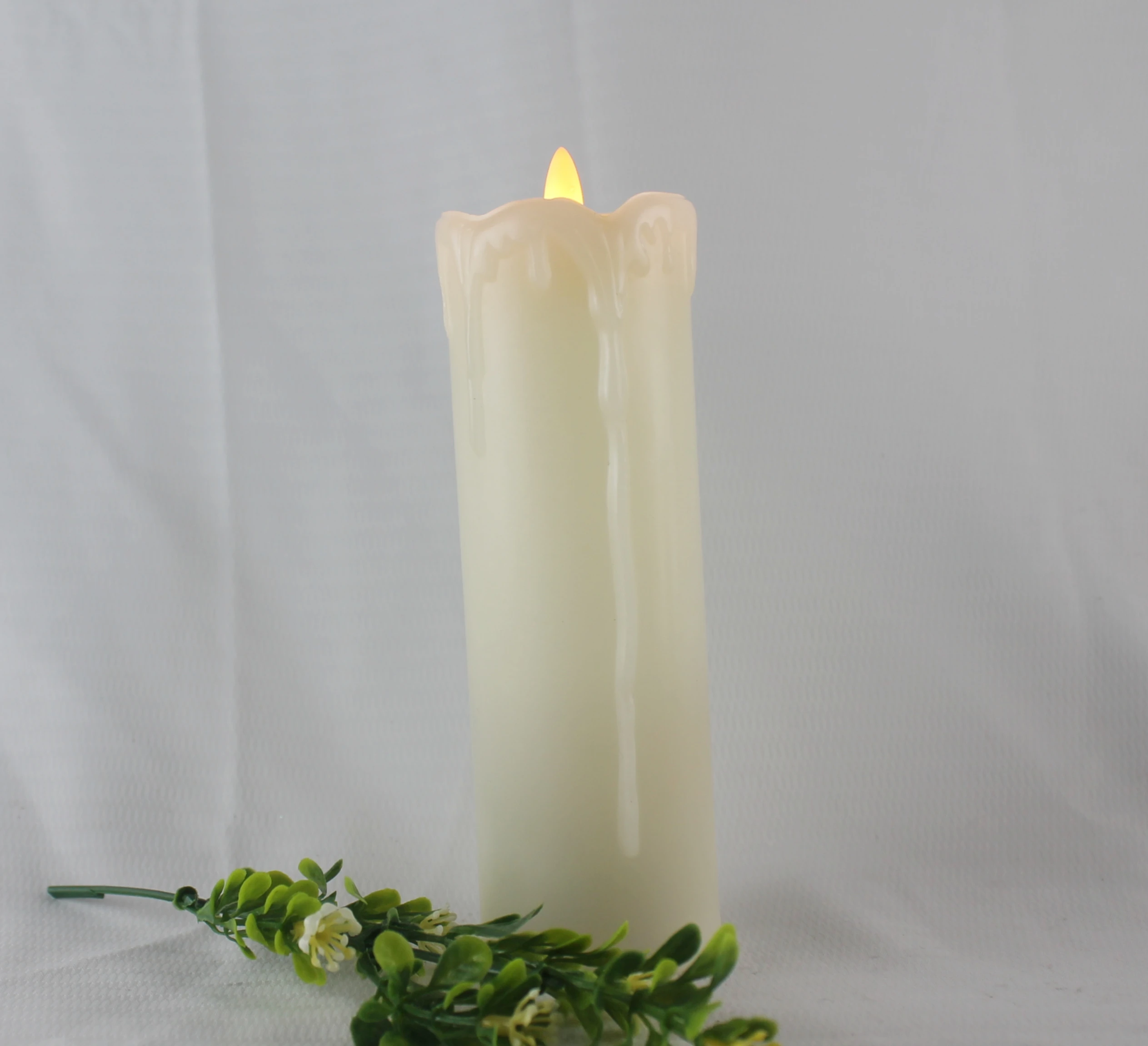 Chinese factory 3D electronic candle Flameless LED ivory candle for Christmas decoration