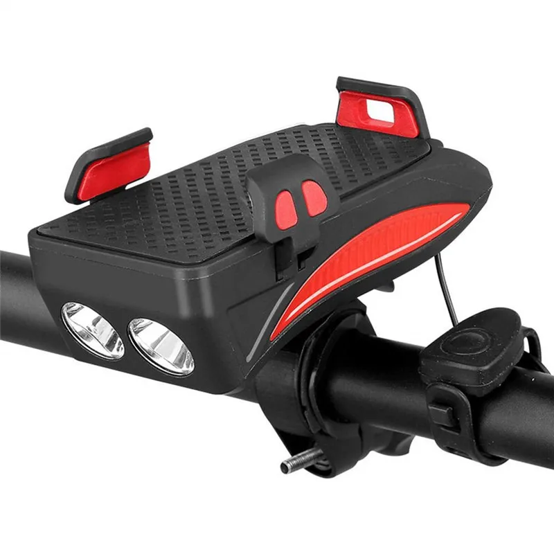 New 4 in 1 mobile stand for bike with battery pack headlight horn