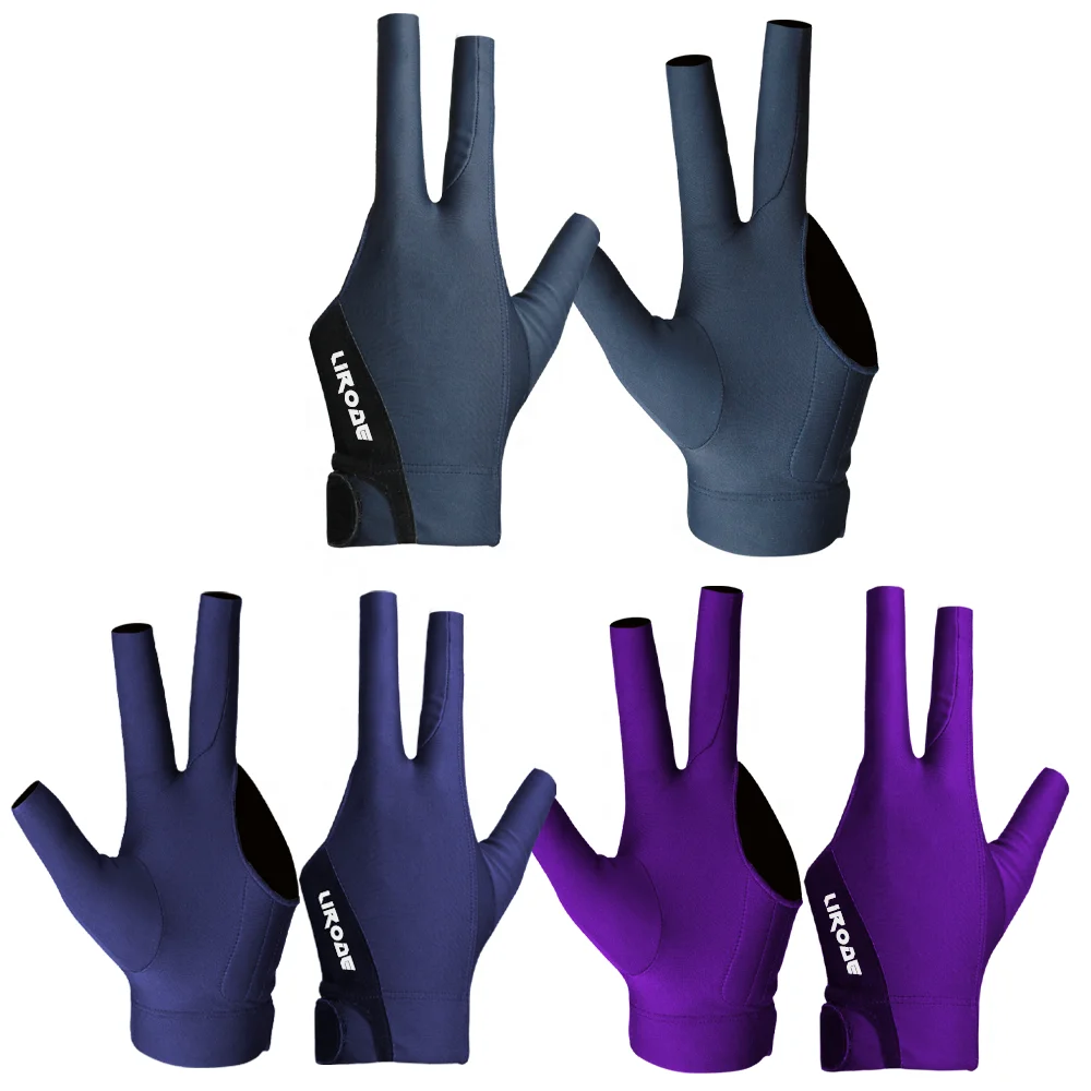 Best Man Woman Elastic 3 Fingers Show Billiard Shooters Carom Pool Cue Gloves Accessories Custom Snooker Gloves for Left Hand
