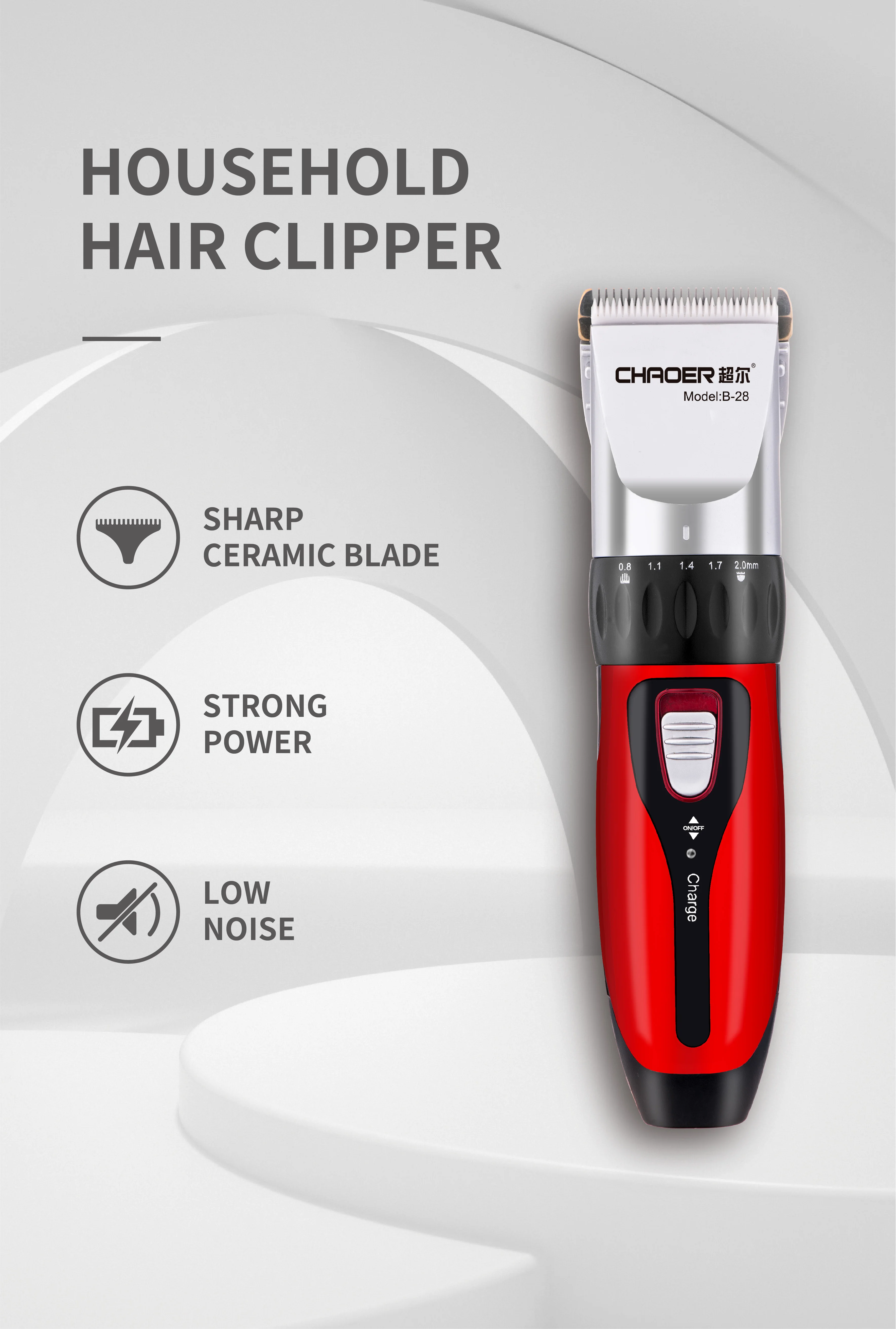 Хит продаж, беспроводные портативные перезаряжаемые устойчивые и беспроводные триммеры для волос, профессиональная электрическая бытовая USB-машинка для стрижки волос