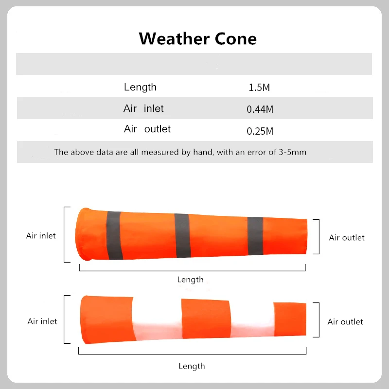 ZUJA Reflective Tape Oxford Fabric Windsock High Visibility Wind Cone
