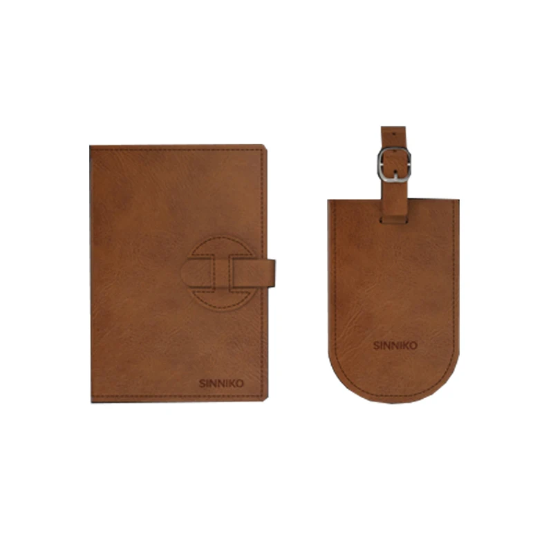 Custom Leather Passport Covers and Luggage Tags Passport Holder Travel Suitcase Tag bag passport holder and luggage tag set
