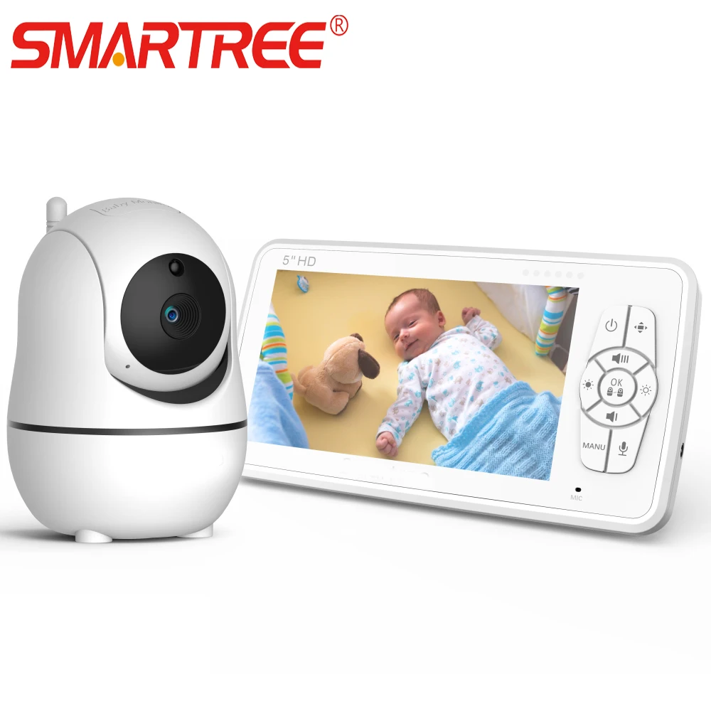 
2021 latest 5 inch 720P baby monitor camera, baby nanny camera, home security camera 