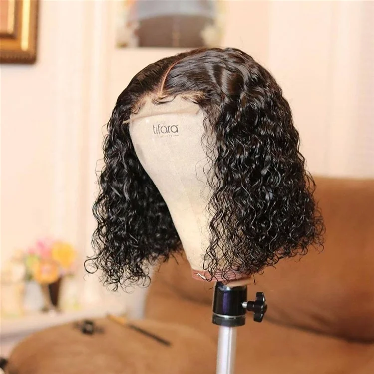 
Deep Wave Wholesale Peruvain Raw Virgin Hair Free Shipping Long Lace Front Human Hair Wig 