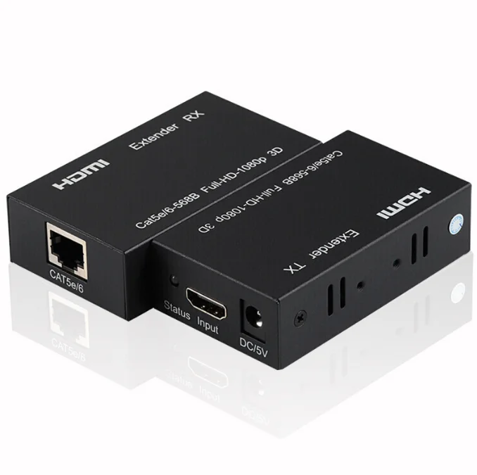 HDMI to RJ45 Lan network extender converter repeater over ethernet CAT5e/CAT6 cable hdmi extender 60m