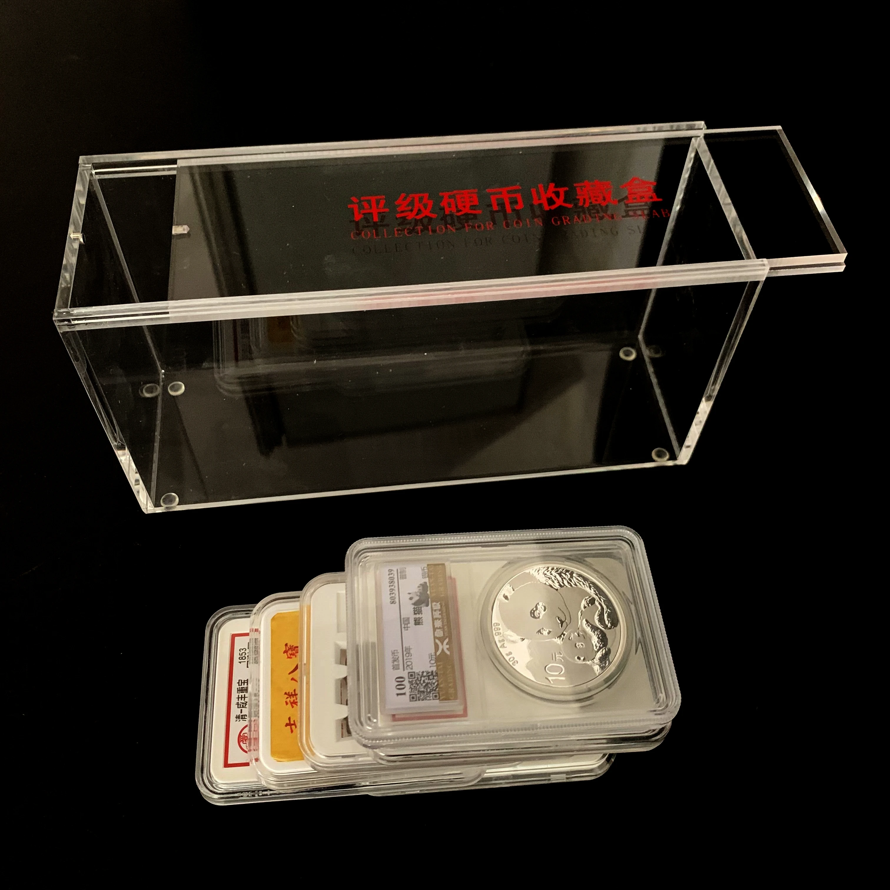 coin slab  acrylic coin holder collection box  collection slabs PCGS NGC
