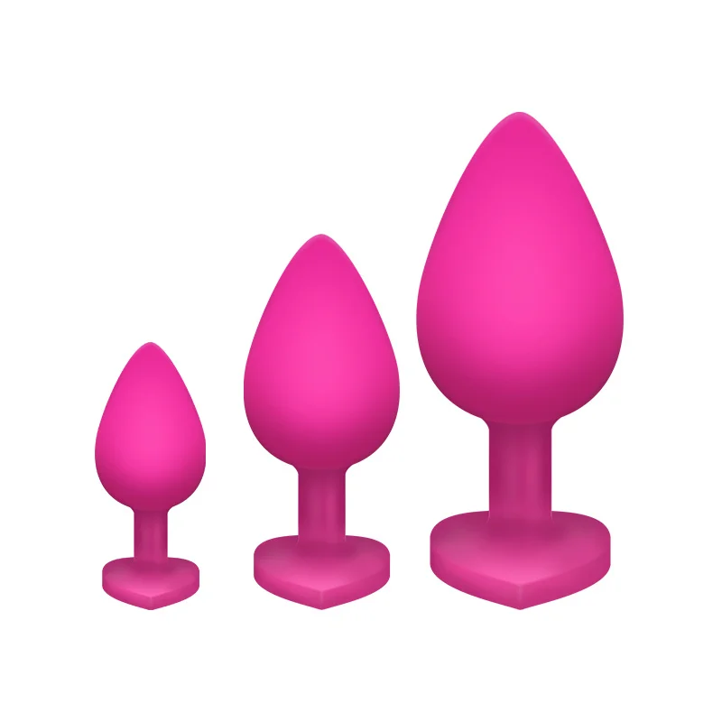 Anal Sex Product Pink Anal Plug Silicone Small Butt Plug Anal For Men Different Color Gem Sex Toy For Men Women