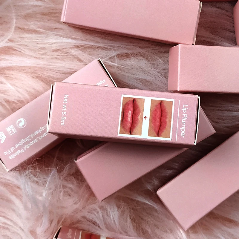 custom logo mini pink cute plumping oil lip plumper gloss private label