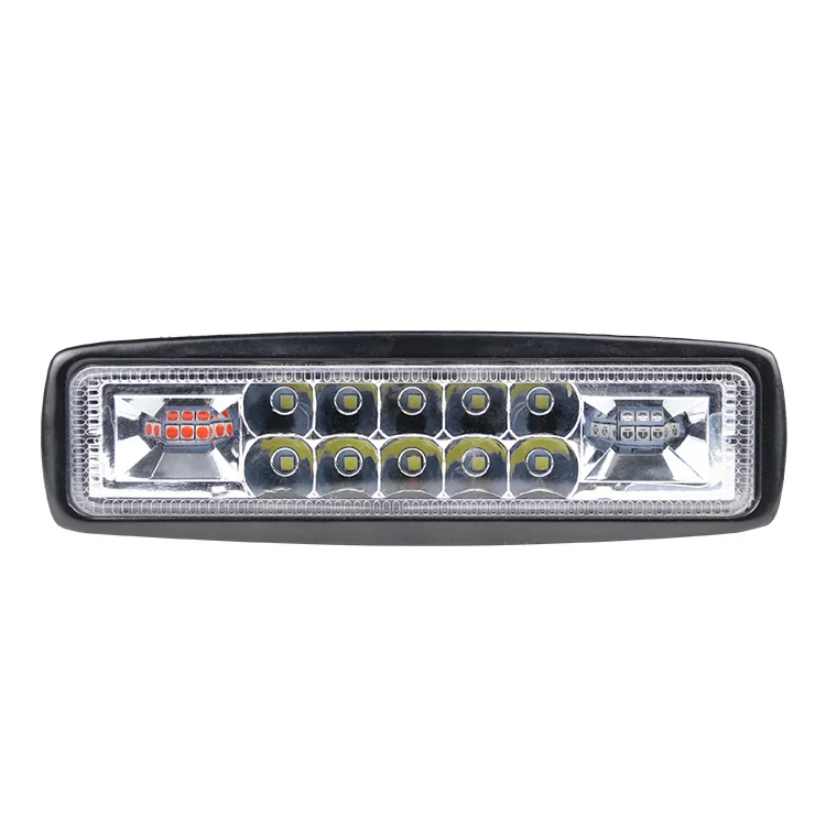 China New Strobe 12v 24v White&Amber Off road Working Driving Light Truck Atv Offroad Car Led work Light Bar