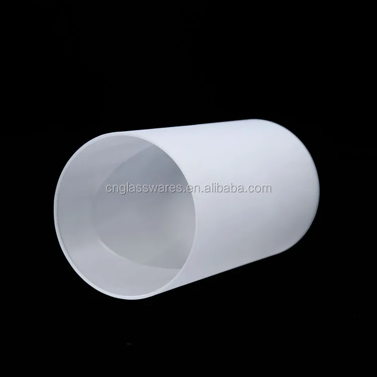 Borosilicate Glass Sandblast Frosted White Glass Cylinder Tube Light Shade
