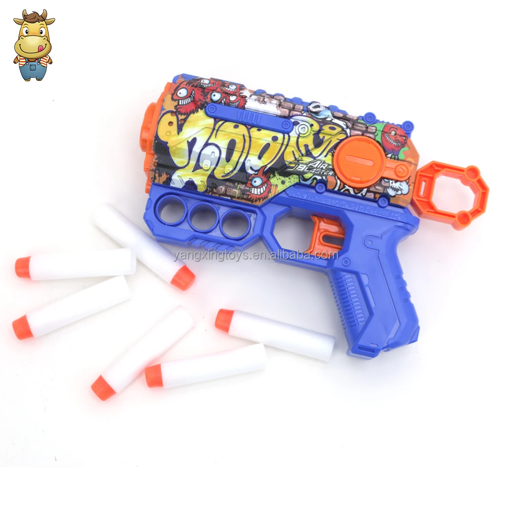 Customize Doodle Soft Bullet Gun Toy Factory Target Shooting Training small Blaster Ball Kids Weapons Toys Sets