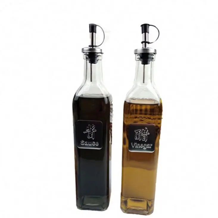 500ml Glass Oil Pot Home Large Kitchen Vinegar Pot Oil Bottle Sesame Oil Bottle