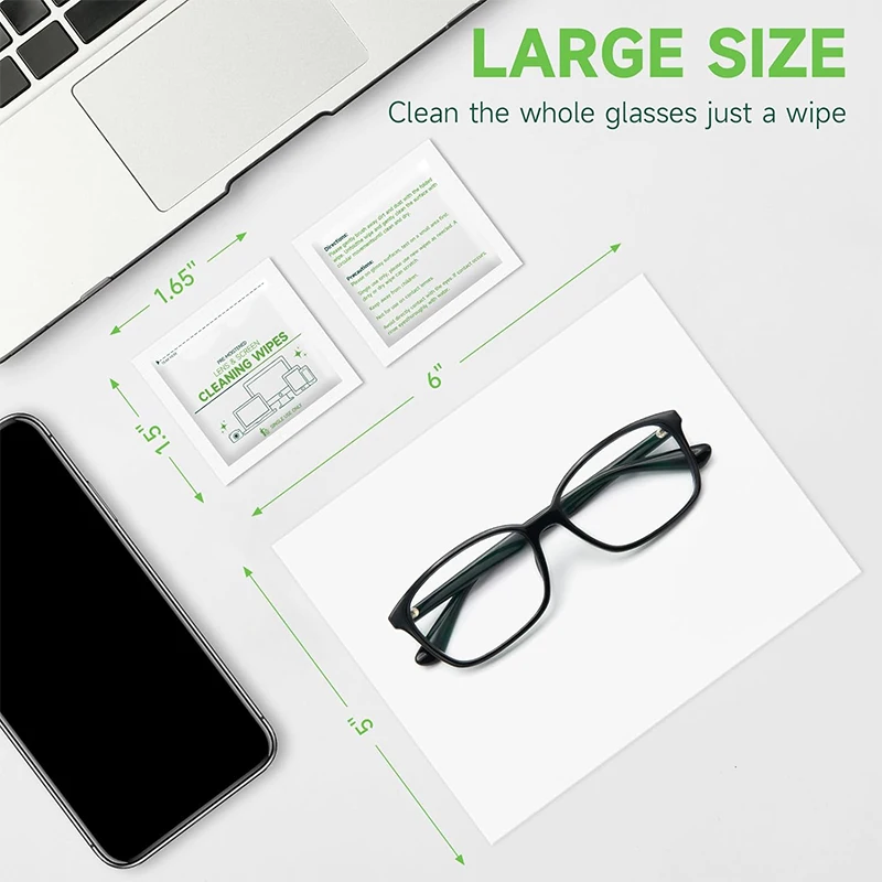 Private Label Pre Moistened Cellphone Eyeglasses Screen Lens Cleaning Wet Wipes For Glasses