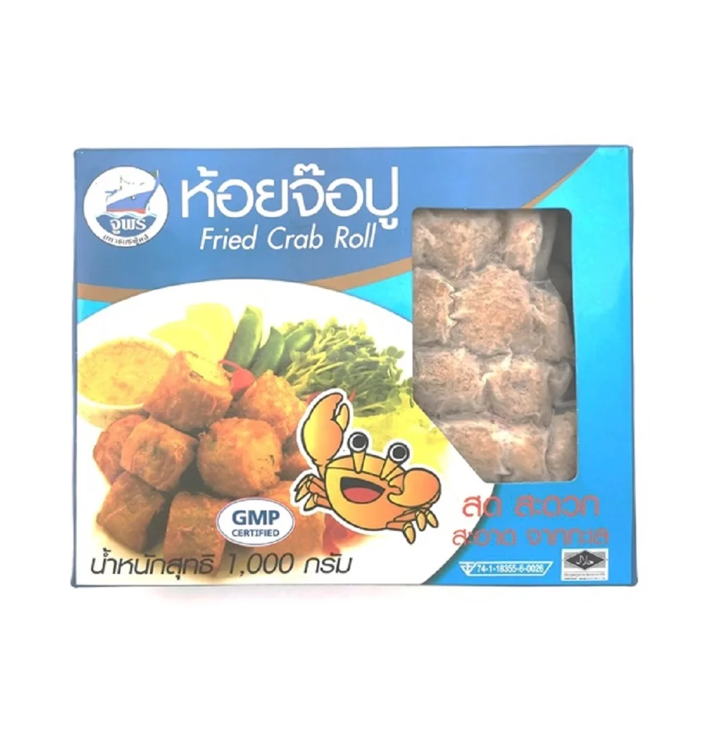 The Best Premium Quality Seafood of Roll Fried Crab Seafood Snacks from Thailand by JUPORN MAHACHAI