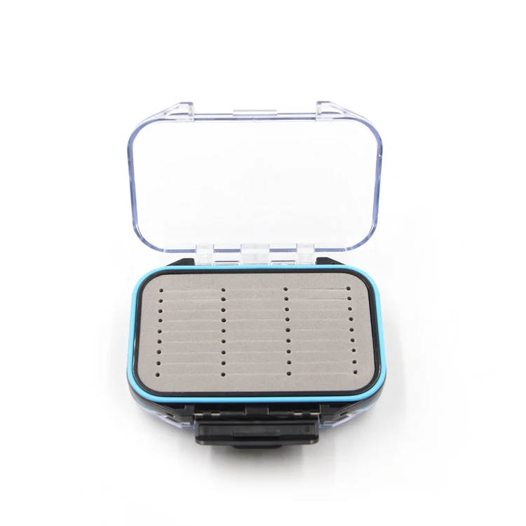 2023 Hot Selling Fly Fishing Box Two-Sided Waterproof Lightweight Fly Box Easy Grip Transparent Lid Fly Fishing Lures Box