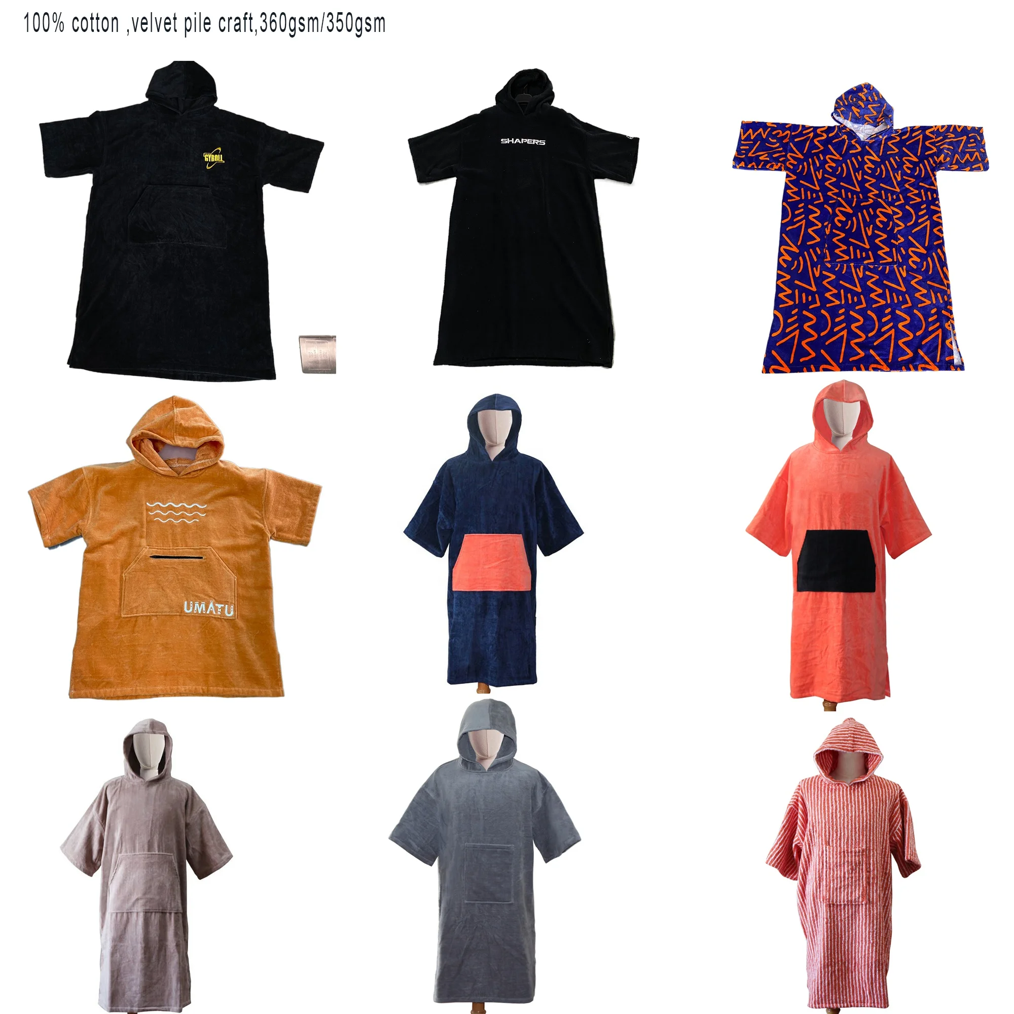 Cotton Surf Beach Poncho Towel Beach Poncho Hoodie for sale