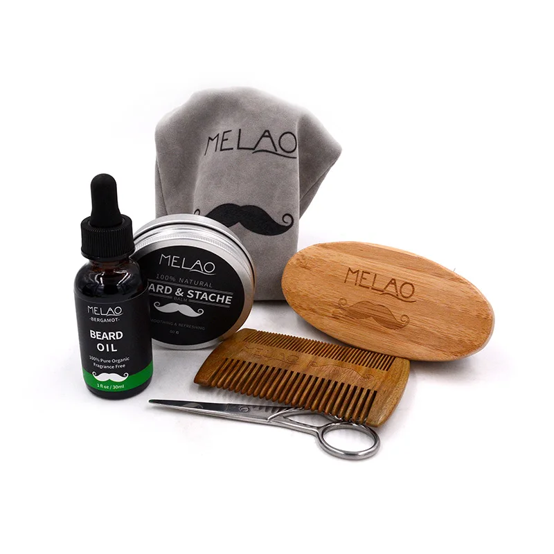 Hot Sale Private Label Professional Men Care Organic All In One Beard Grooming Kits